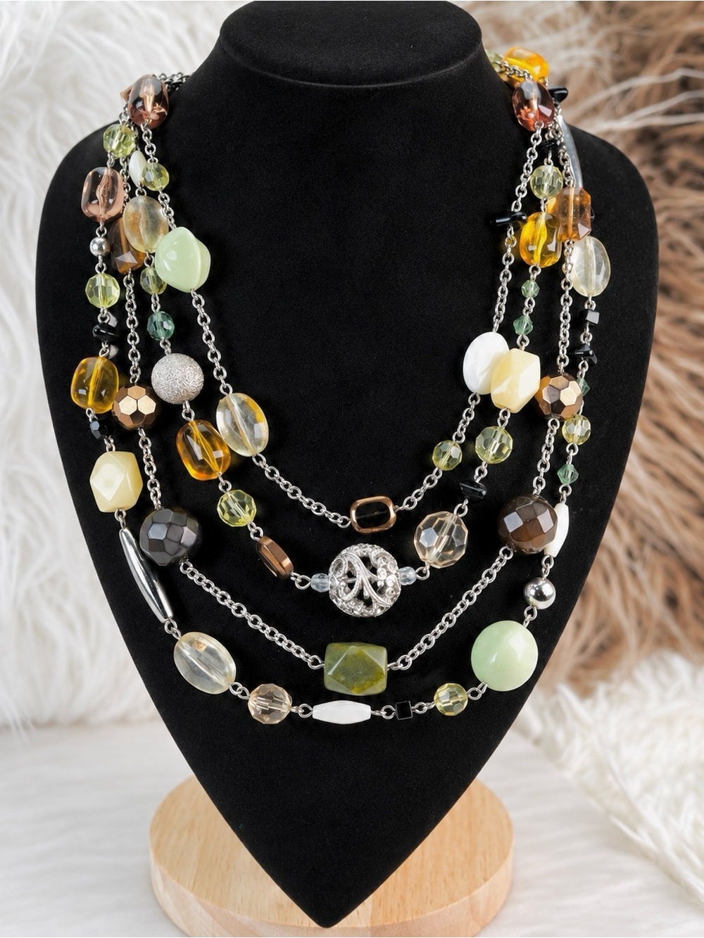 Beautiful Lia Sophia for strand costume, draping necklace